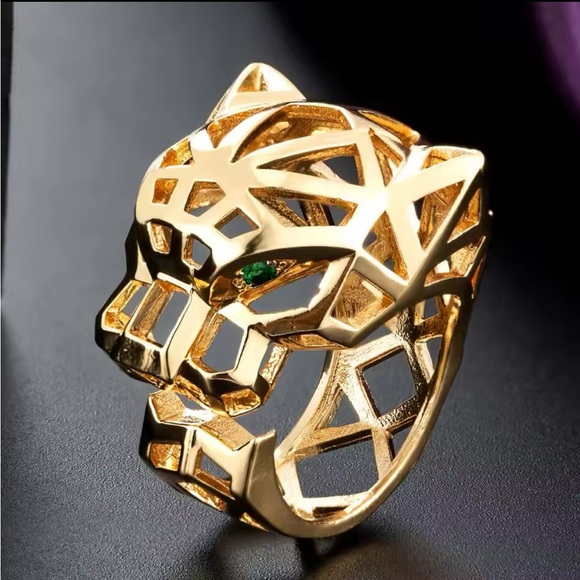 Anthropologie Jewelry - Adjustable - Gold Plated Leopard Ring 2025 Trendy.NWT